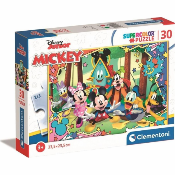 Puzzle 30 elementów Super Kolor, Mickey