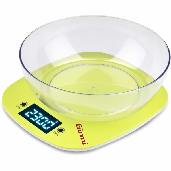 Kuchyňská váha Girmi, PS0303, elektronická, podsvícený displej, funkce Tare, 2 x AAA, 1,5 V