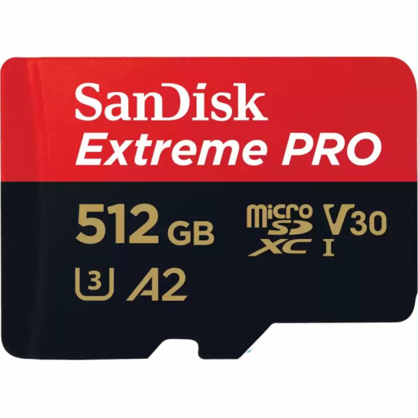 SanDisk microSDXC 512GB Extreme Pro A2 C10 V30 UHS-I U3