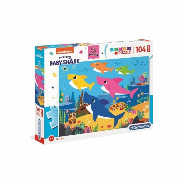 Clementoni Puzzle 104 dílků Maxi Baby Shark (23751)