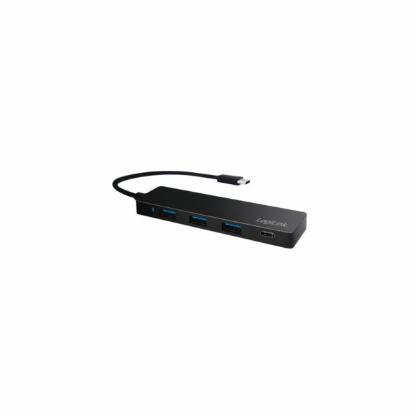 USB HUB LogiLink USB-C 3.1, 4portový, Ultra Slim, černý UA0311