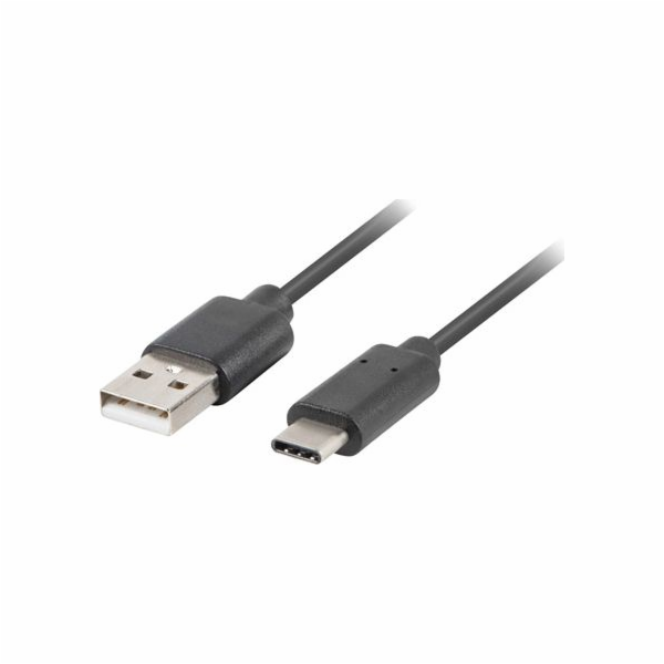 USB kabel Lanberg USB-C - USB A 1m černý (CA-USBO-20CU-0010-BK)