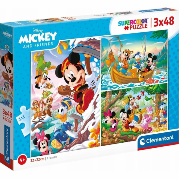 Puzzle 3 x 48 dílků - Mickey a přátelé