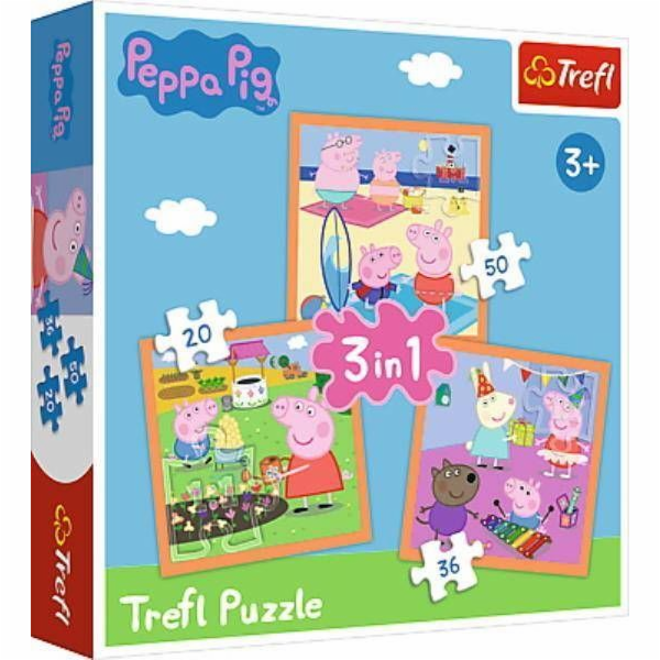 Puzzle 3v1 Imaginativní prasátko Peppa