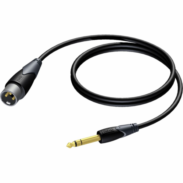 XLR kabel samec - 6,3 mm samec stereo jack 1,5 m