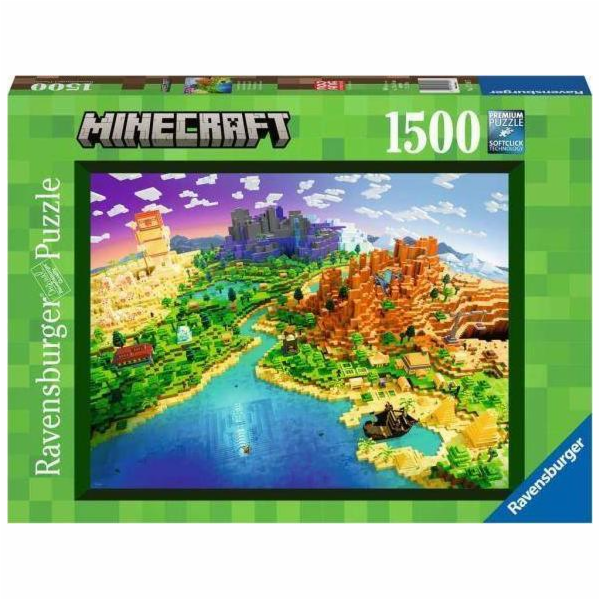 Puzzle 1500 dílků Svět Minecraftu