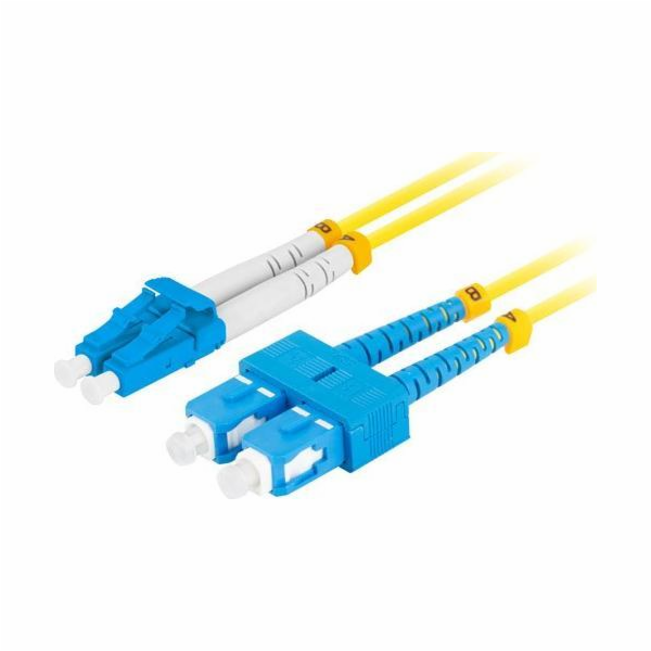 Sm Sc / Upc-Lc / Upc Duplex 3,0 mm 1M žlutý propojovací kabel z optických vláken