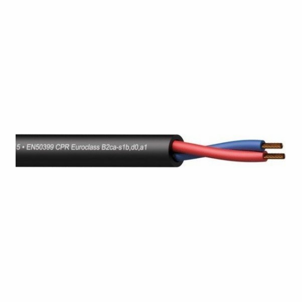 2X1,5MM reproduktorový kabel 16 AWG EN50399 CPR Euroclass B2ca-s1b, d0, a1 300M