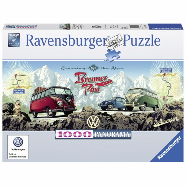 Puzzle 1000 dílků Volkswagen Vintage Panorama