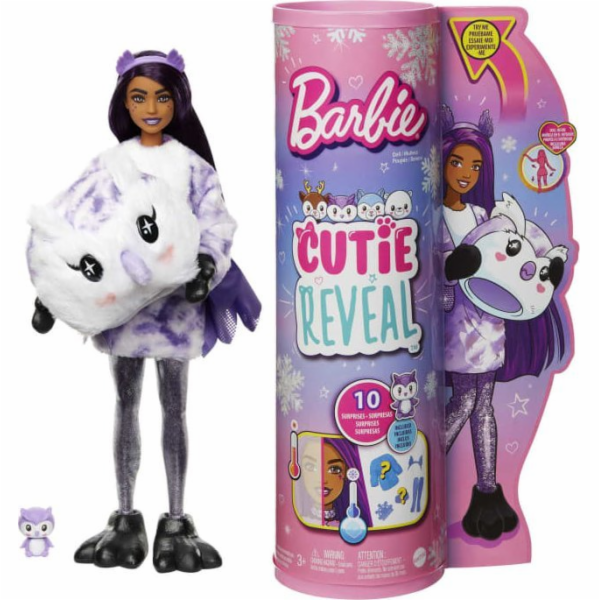 Barbie Cutie Reveal Zima panenka série 3 Sova