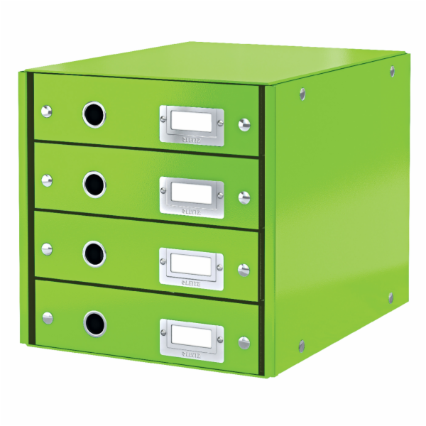 LEITZ Zásuvkový box Click&Store, 4 zásuvky, zelená