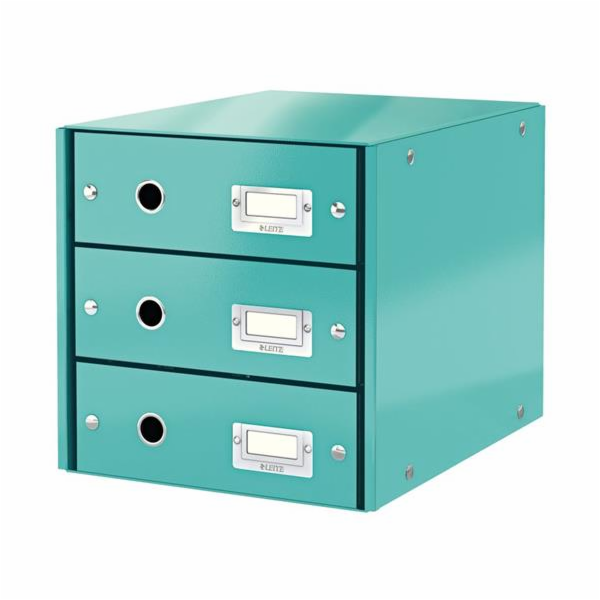 LEITZ Zásuvkový box Click&Store, 3 zásuvky, ledově modrá