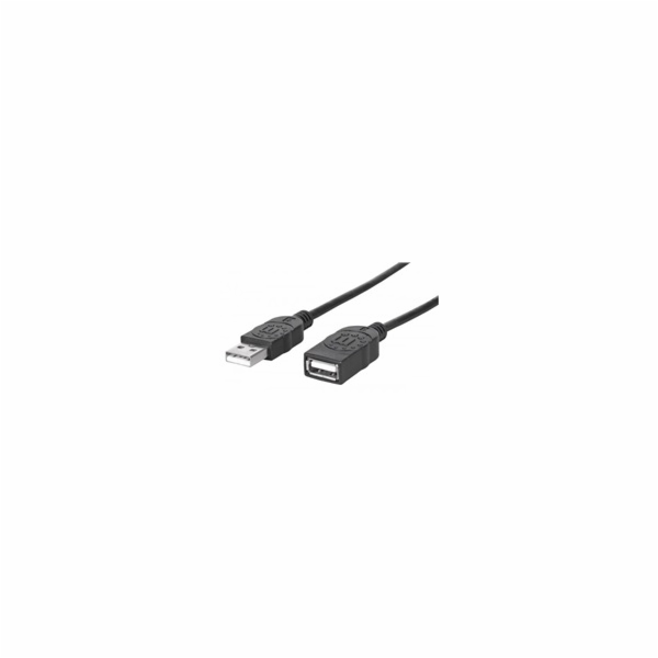 MANHATTAN Kabel USB 2.0 prodlužovací A Male / A Female 1,8m černý