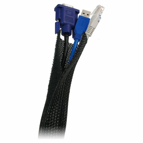 LOGILINK KAB0006 LOGILINK - Elastický organizér kabelů, černý