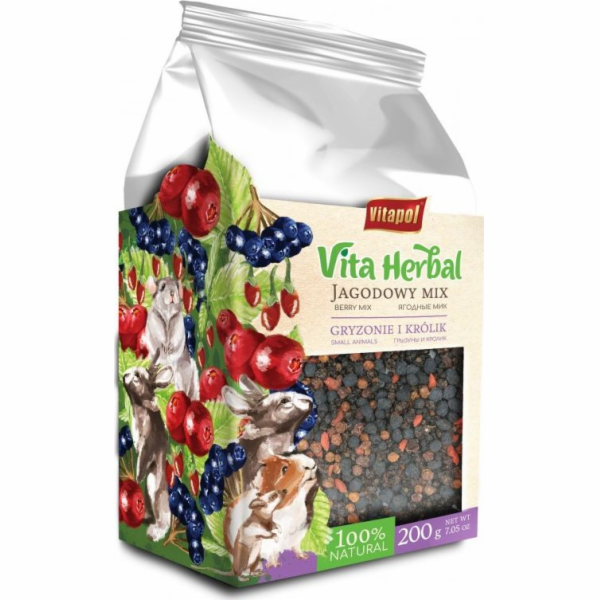Vitapol Vita Herbal pro hlodavce a králíky, borůvková směs, 200g