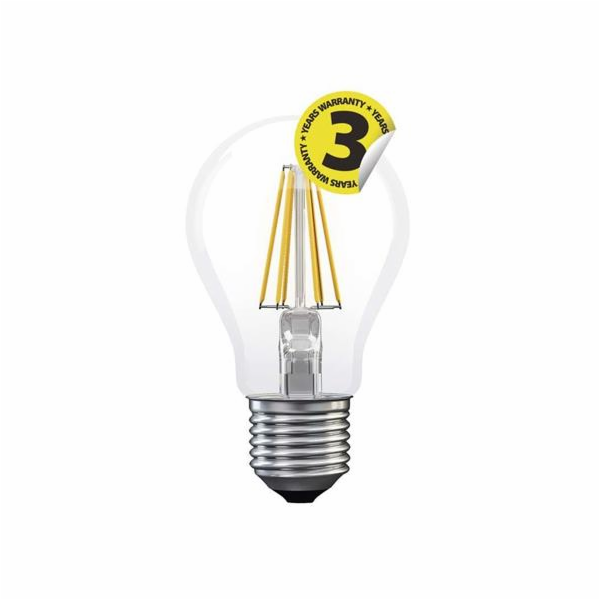 Emos LED žárovka Classic A60, 8W/75W E27, NW neutrální bílá, 1060 lm, Filament, D