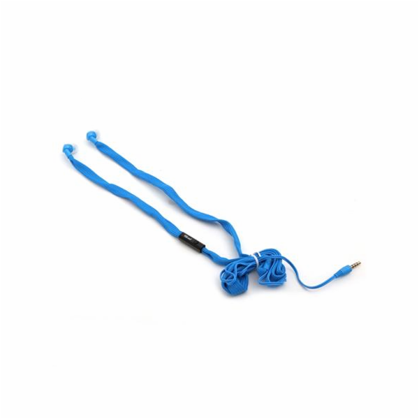 Platinet FREESTYLE SHOELACE sluchátka s mikrofonem, modrá