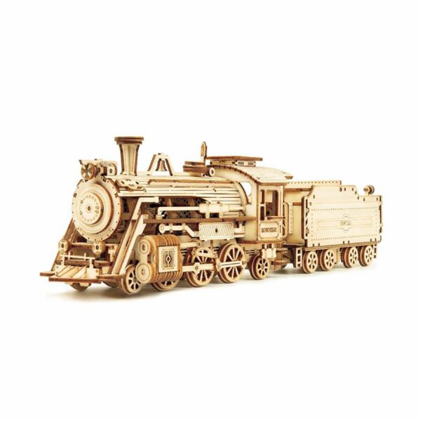 Hračka Robotime dřevěné 3D puzzle Parní lokomotiva