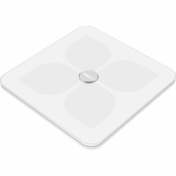 UMAX chytrá váha Smart Scale US20HRC / 0,2 – 180 kg/ Bluetooth 4.0/ 15 tělesných parametrů/ čeština/ bílá