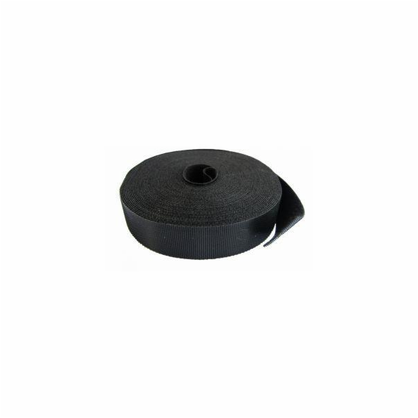 DIGITUS Páska na suchý zip, šířka 20 mm pro strukturovanou kabeláž, role 10 m, barva černá