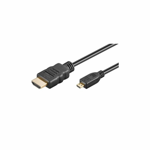 PremiumCord 4K kabel HDMI A - HDMI micro D, 1m