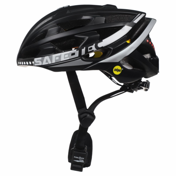 SAFE-TEC Chytrá Bluetooth helma/ Repro/ MIPS/ TYR3 Black-silver XL