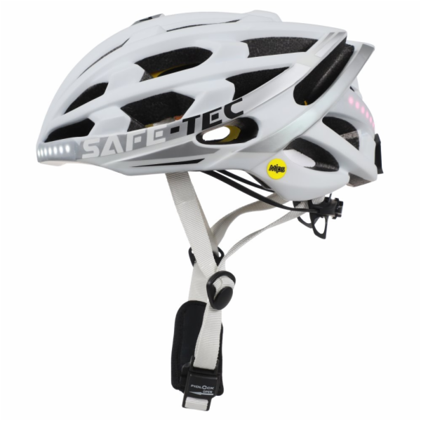 SAFE-TEC Chytrá Bluetooth helma/ Repro/ MIPS/ TYR3 White XL