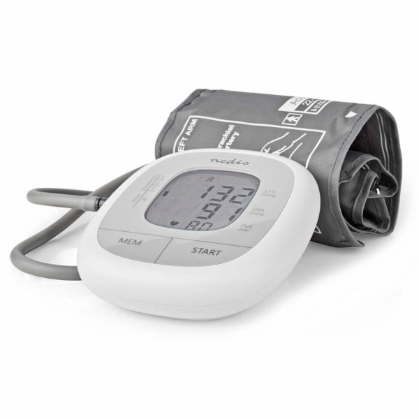 NEDIS tlakoměr na paži/ LCD dsplej/ bílý