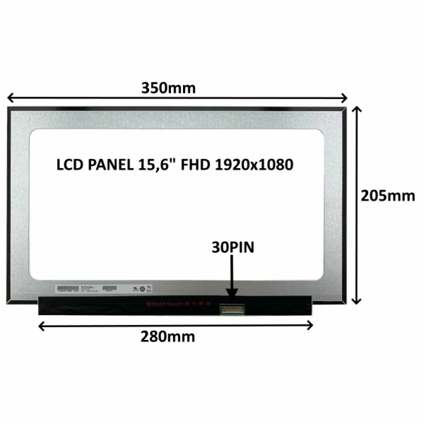 SIL LCD PANEL 15,6" FHD 1920x1080 30PIN MATNÝ IPS / BEZ ÚCHYTŮ 77021571 LCD PANEL 15,6" FHD 1920x1080 30PIN MATNÝ IPS / BEZ ÚCHYTŮ