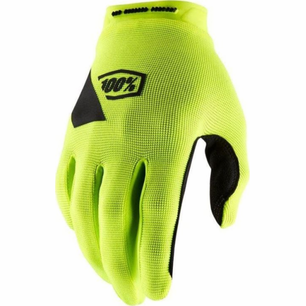 100% rukavice 100% RIDECAMP Rukavice fluo žlutý roztok. XXL (délka ruky 209-216 mm) (NOVINKA)