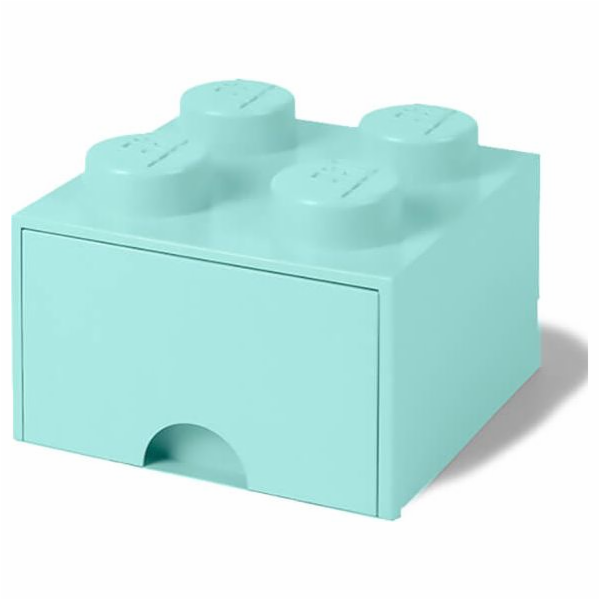 Room Copenhagen LEGO Brick Drawer 4 aquablau, Aufbewahrungsbox