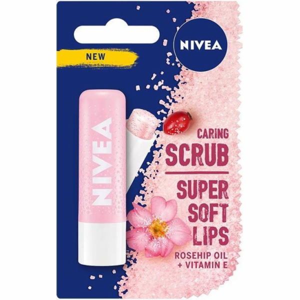 Nivea NIVEA_Caring Scrub Super Soft Lips Pečující peeling na rty Wild Rose 4,8g