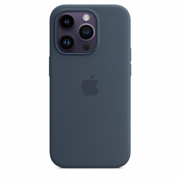 Silikonový obal pro iPhone 14 Pro s MagSafe - bouřkově modrý