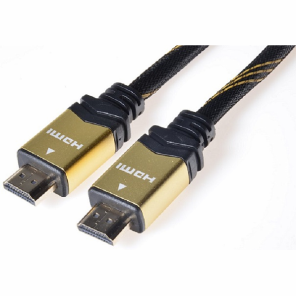 PREMIUMCORD Gold HDMI High Speed + Ethernet kabel (v1.4), opletený, zlacené konektory, 10m