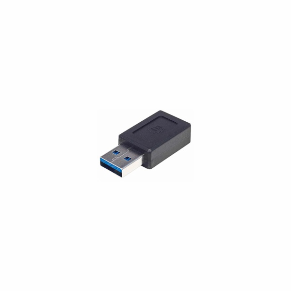 Manhattan USB adaptér, USB 3.1 Gen 2, USB-A Male na USB-C Female, 10 Gbps, černá