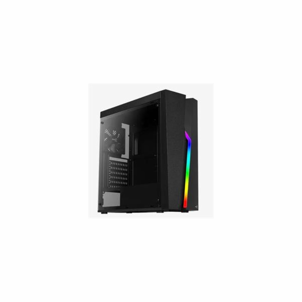 Aerocool ML G Bolt-G-BK-v1, skříň Mid Tower, ATX, bez zdroje, 2xUSB 2.0, 1xUSB 3.0, černá, RGB