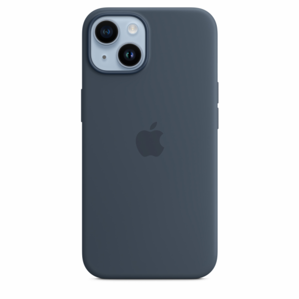 Silikonové pouzdro pro iPhone 14 s MagSafe - bouřkově modré