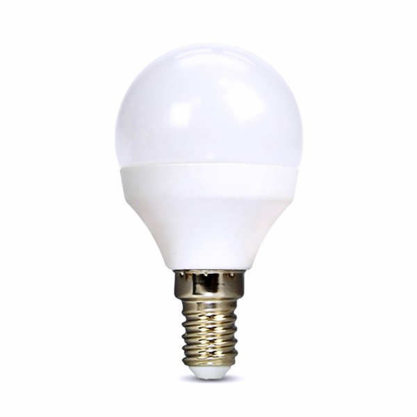 Solight LED žárovka, miniglobe, 8W, E14, 3000K, 720lm, bílé provedení - WZ425-1