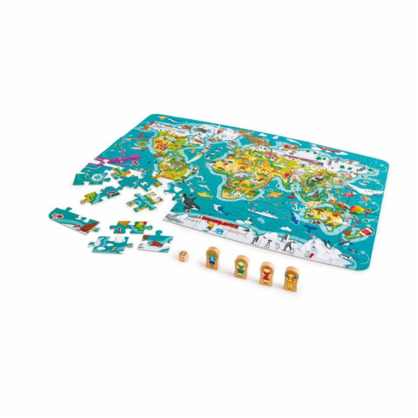 Puzzle Hape dětské - Mapa světa 2 v 1