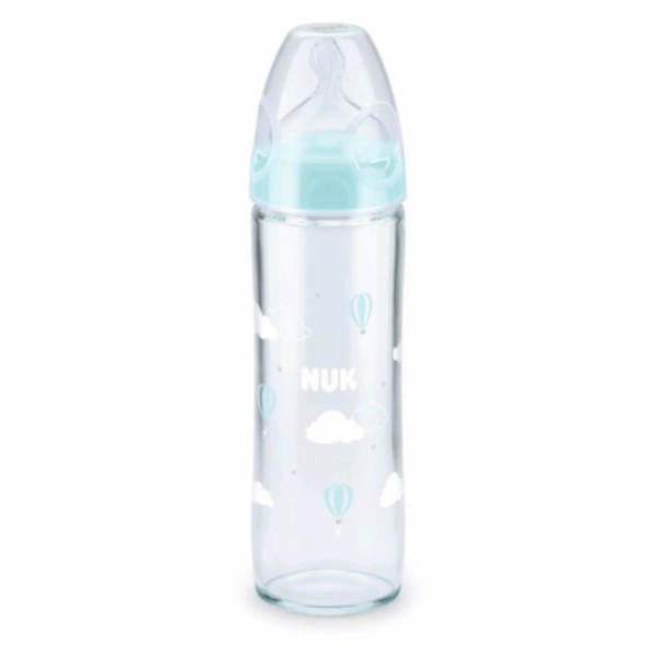 Skleněná kojenecká láhev NUK New Classic 240 ml white