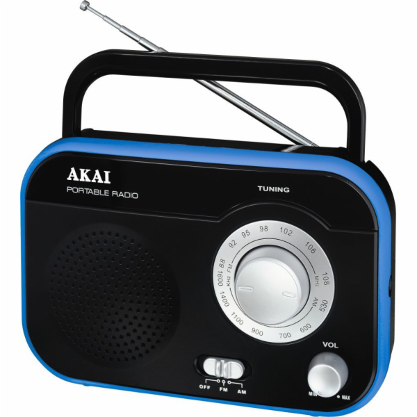 Rádio AKAI, PR003A-410, AM/FM, černá, 1 W RMS