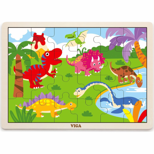 Dětské dřevěné puzzle Viga Dino