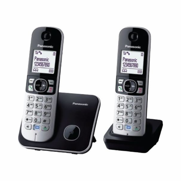 Stolní telefon Panasonic KX-TG6812PDB černo-stříbrný