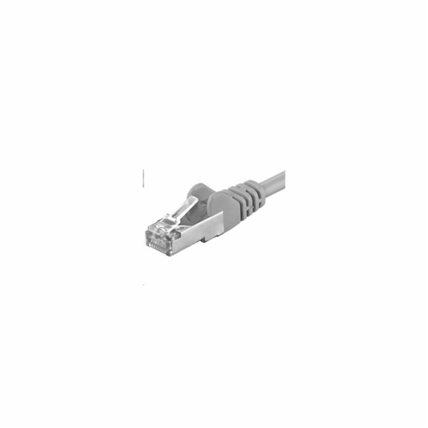 PREMIUMCORD Patch kabel CAT6a S-FTP, RJ45-RJ45, AWG 26/7 5m šedá