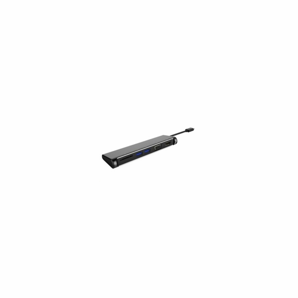 PREMIUMCORD Převodník USB 3.1 typ -C na 4K HDMI+1080p VGA+SD Card+2xUSB3.0 (5-in-1)
