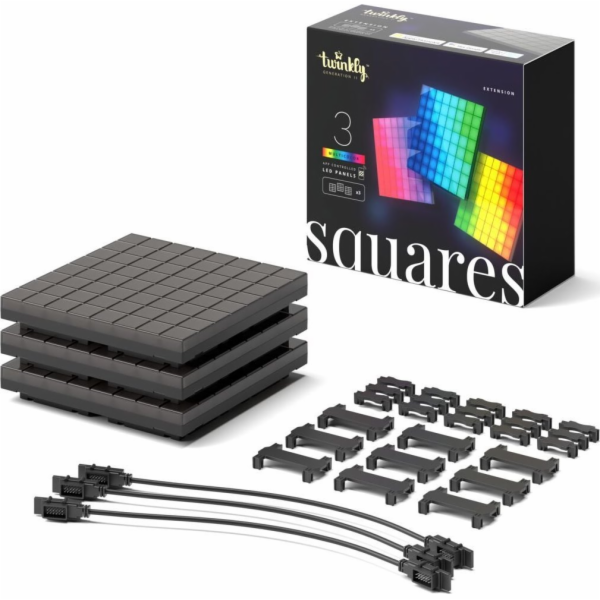 Twinkly Twinkly Squares Extension Kit 3 bloky (rozšíření) RGB LED modulární dekorativní panely