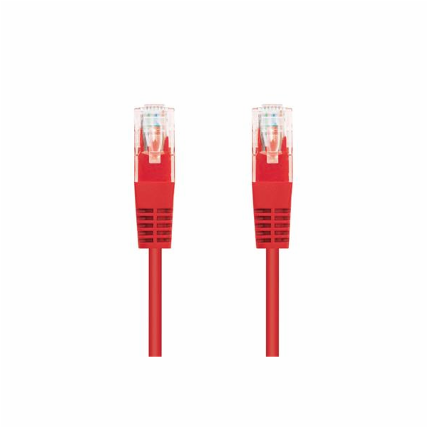C-Tech CB-PP5-05R patch, Cat5e, UTP, 0,5m, červený C-TECH kabel patchcord Cat5e, UTP, červený, 0,5m