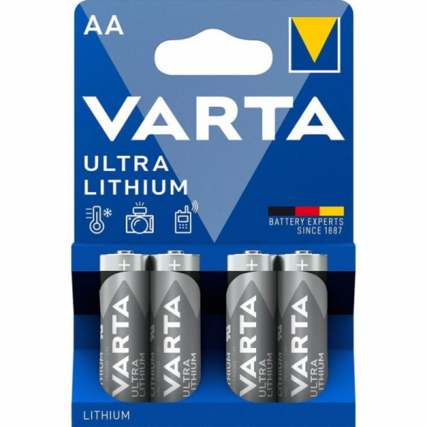 1x4 Varta Professional Lithium Mignon AA LR 6