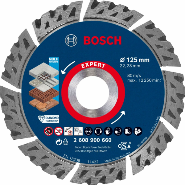 Bosch Diamanttrennscheibe Expert MultiMaterial, O 125mm