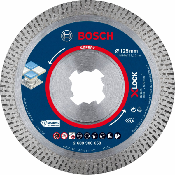 Bosch X-LOCK Diamanttrennscheibe Expert HardCeramic, O 125mm